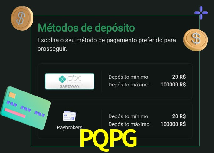 O cassino PQPG oferece uma grande variedade de métodos de pagamento